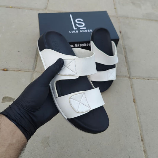 Liko Flexstep White Strap Chappal